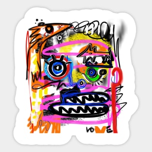 CRAZY FACE Sticker